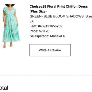 Chelsea28 Green and Blue Maxi Sundress V-Neck